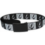 SYF Black And Gray Adjustable Web Belt Black